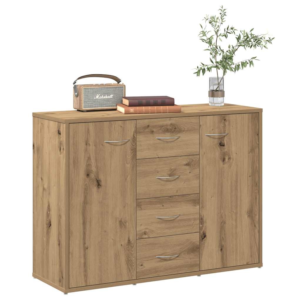 VidaXL Dressoir 88x30x64 cm bewerkt hout artisanaal eikenkleur