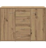 VidaXL Dressoir 88x30x64 cm bewerkt hout artisanaal eikenkleur