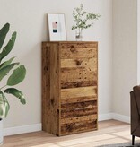 VidaXL Dressoir met 6 lades 50x34x96 cm bewerkt hout oud houtkleurig