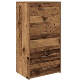 VidaXL Dressoir met 6 lades 50x34x96 cm bewerkt hout oud houtkleurig