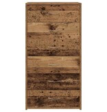 VidaXL Dressoir met 6 lades 50x34x96 cm bewerkt hout oud houtkleurig