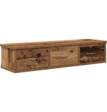 VidaXL Wandkast 88x26x18,5 cm bewerkt hout oud houtkleurig