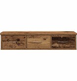 VidaXL Wandkast 88x26x18,5 cm bewerkt hout oud houtkleurig