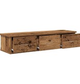 VidaXL Wandkast 88x26x18,5 cm bewerkt hout oud houtkleurig