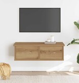 VidaXL Wandkast 60x26x18,5 cm bewerkt hout artisanaal eikenkleur
