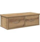 VidaXL Wandkast 60x26x18,5 cm bewerkt hout artisanaal eikenkleur