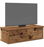 VidaXL Wandkast 60x26x18,5 cm bewerkt hout oud houtkleurig