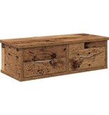 VidaXL Wandkast 60x26x18,5 cm bewerkt hout oud houtkleurig