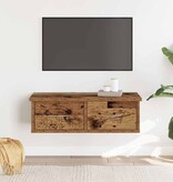 VidaXL Wandkast 60x26x18,5 cm bewerkt hout oud houtkleurig