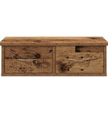 VidaXL Wandkast 60x26x18,5 cm bewerkt hout oud houtkleurig