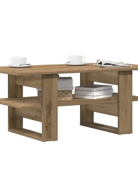 VidaXL Salontafel 102x55x42 cm bewerkt hout artisanaal eikenkleur