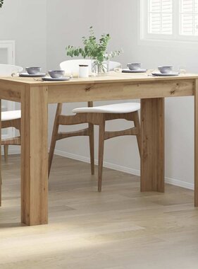 VidaXL Eettafel 120x60x76 cm bewerkt hout artisanaal eikenkleur