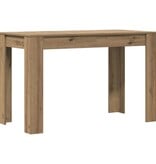 VidaXL Eettafel 120x60x76 cm bewerkt hout artisanaal eikenkleur