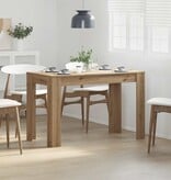 VidaXL Eettafel 120x60x76 cm bewerkt hout artisanaal eikenkleur