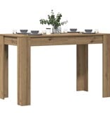 VidaXL Eettafel 120x60x76 cm bewerkt hout artisanaal eikenkleur