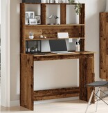 VidaXL Bureau met schappen 102x45x148 cm bewerkt hout oud houtkleurig