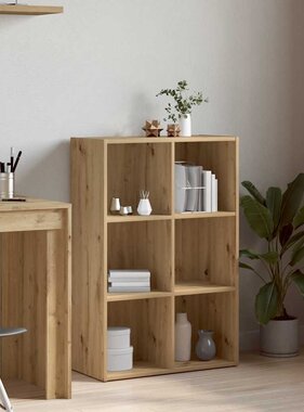 VidaXL Boekenkast/dressoir 66x30x98 cm bewerkt hout artisanaal eiken