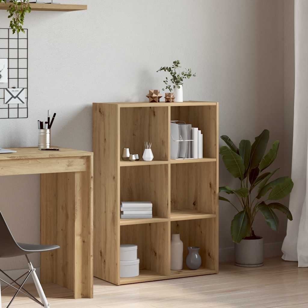 VidaXL Boekenkast/dressoir 66x30x98 cm bewerkt hout artisanaal eiken