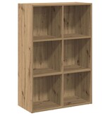 VidaXL Boekenkast/dressoir 66x30x98 cm bewerkt hout artisanaal eiken