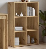 VidaXL Boekenkast/dressoir 66x30x98 cm bewerkt hout artisanaal eiken
