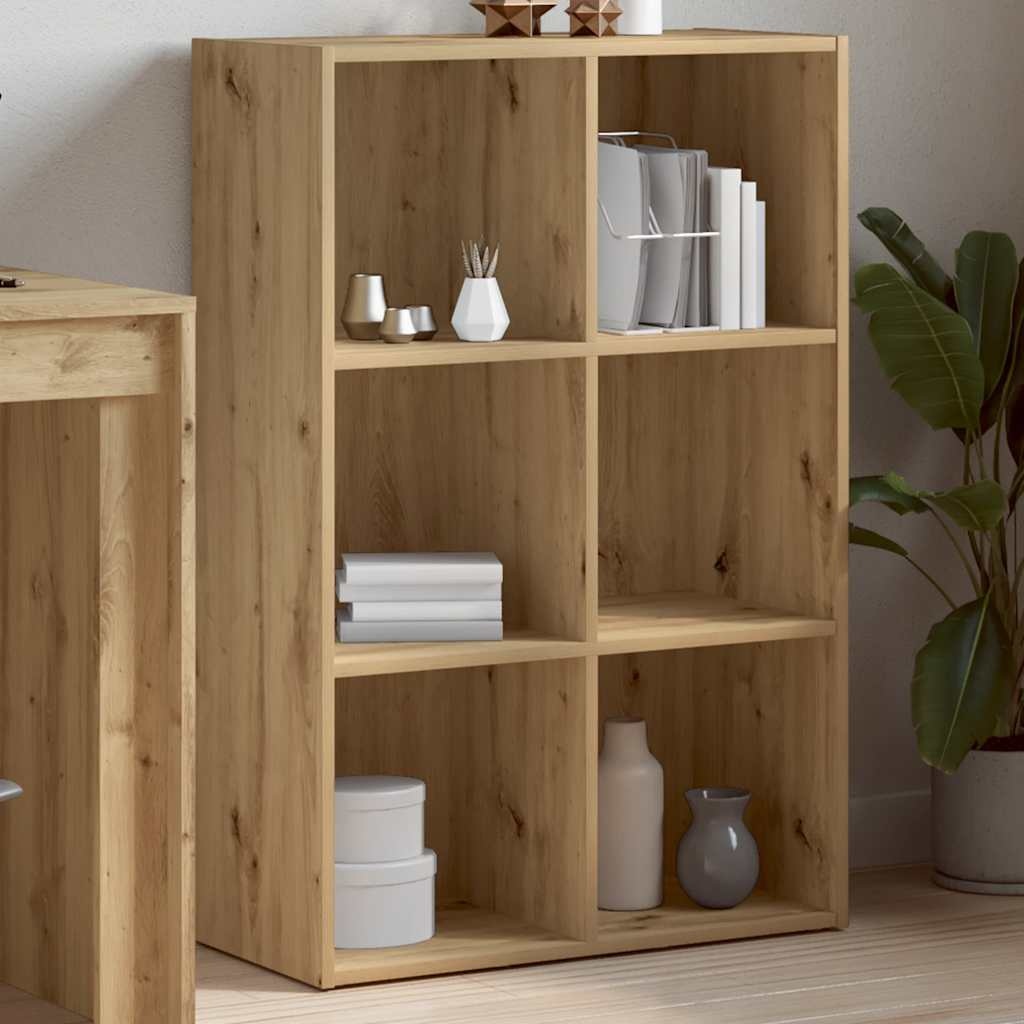 VidaXL Boekenkast/dressoir 66x30x98 cm bewerkt hout artisanaal eiken
