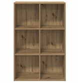 VidaXL Boekenkast/dressoir 66x30x98 cm bewerkt hout artisanaal eiken