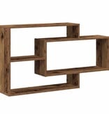 VidaXL Wandschap 104x20x58,5 cm bewerkt hout oud houtkleurig
