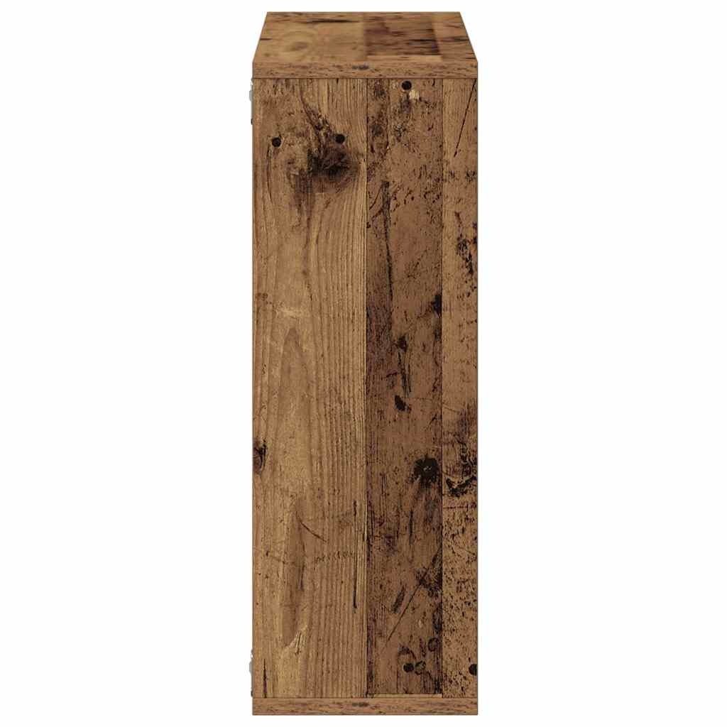 VidaXL Wandschap 104x20x58,5 cm bewerkt hout oud houtkleurig
