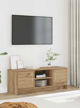 VidaXL Tv-meubel 102x30x37,5 cm bewerkt hout artisanaal eikenkleur