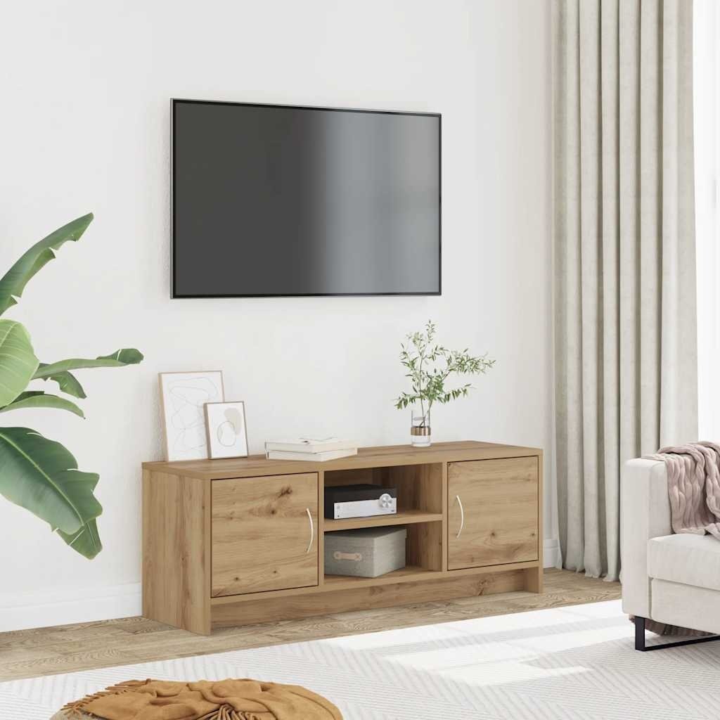 VidaXL Tv-meubel 102x30x37,5 cm bewerkt hout artisanaal eikenkleur