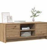 VidaXL Tv-meubel 102x30x37,5 cm bewerkt hout artisanaal eikenkleur