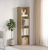 VidaXL Boekenkast/tv-meubel 36x30x143cm bewerkt hout oud houtkleurig
