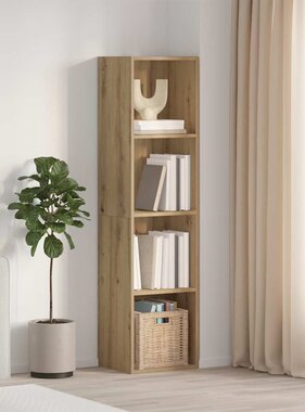 VidaXL Boekenkast/tv-meubel 36x30x143cm bewerkt hout oud houtkleurig