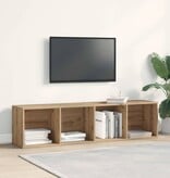 VidaXL Boekenkast/tv-meubel 36x30x143cm bewerkt hout oud houtkleurig