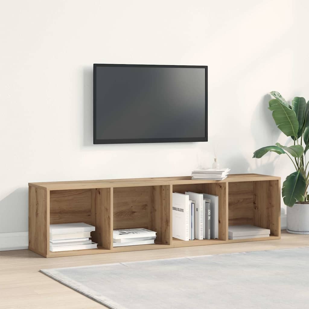 VidaXL Boekenkast/tv-meubel 36x30x143cm bewerkt hout oud houtkleurig