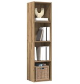 VidaXL Boekenkast/tv-meubel 36x30x143cm bewerkt hout oud houtkleurig