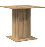 VidaXL Eettafel 80x80x75 cm bewerkt hout artisanaal eikenkleurig