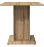 VidaXL Eettafel 80x80x75 cm bewerkt hout artisanaal eikenkleurig