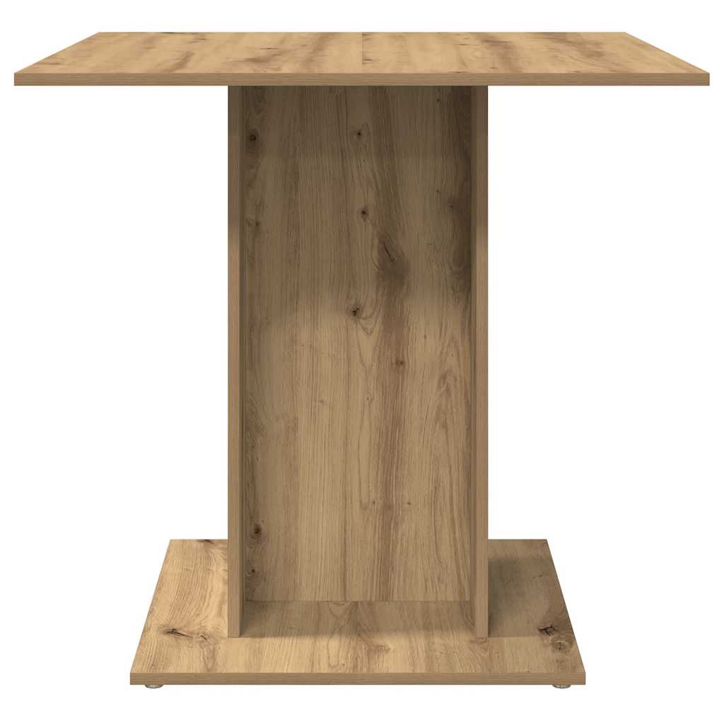 VidaXL Eettafel 80x80x75 cm bewerkt hout artisanaal eikenkleurig