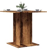 VidaXL Eettafel 80x80x75 cm bewerkt hout oud houtkleurig