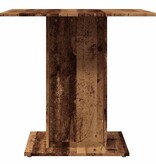 VidaXL Eettafel 80x80x75 cm bewerkt hout oud houtkleurig