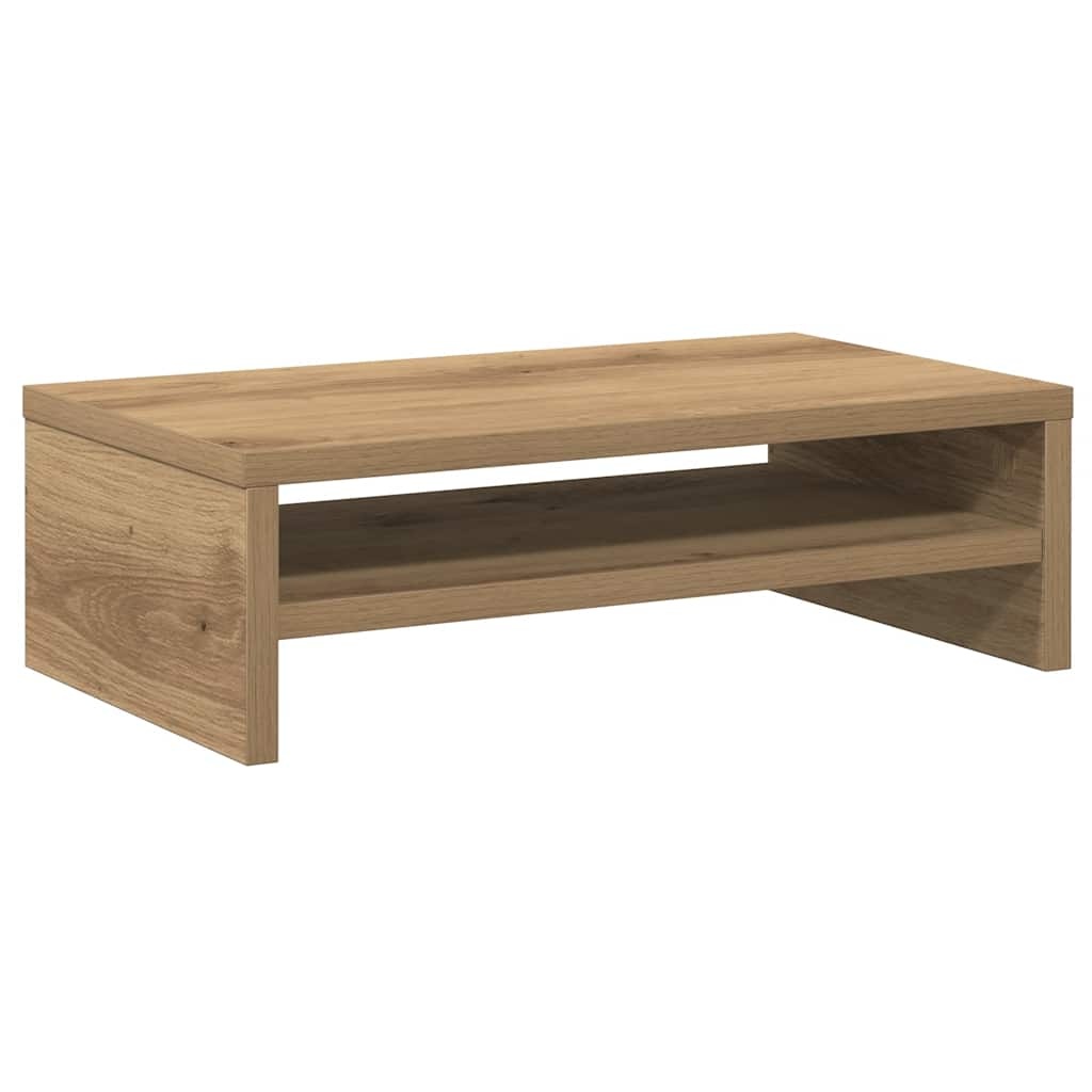 VidaXL Monitorstandaard 42x24x13 cm bewerkt hout artisanaal eikenkleur