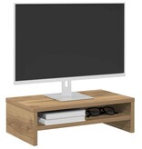 VidaXL Monitorstandaard 42x24x13 cm bewerkt hout artisanaal eikenkleur