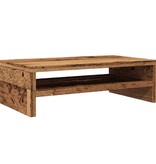 VidaXL Monitorstandaard 42x24x13 cm bewerkt hout oud houtkleurig