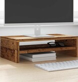 VidaXL Monitorstandaard 42x24x13 cm bewerkt hout oud houtkleurig