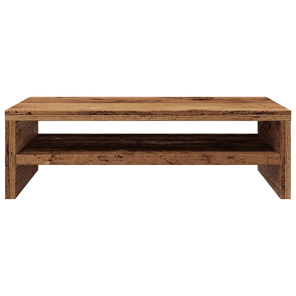 VidaXL Monitorstandaard 42x24x13 cm bewerkt hout oud houtkleurig
