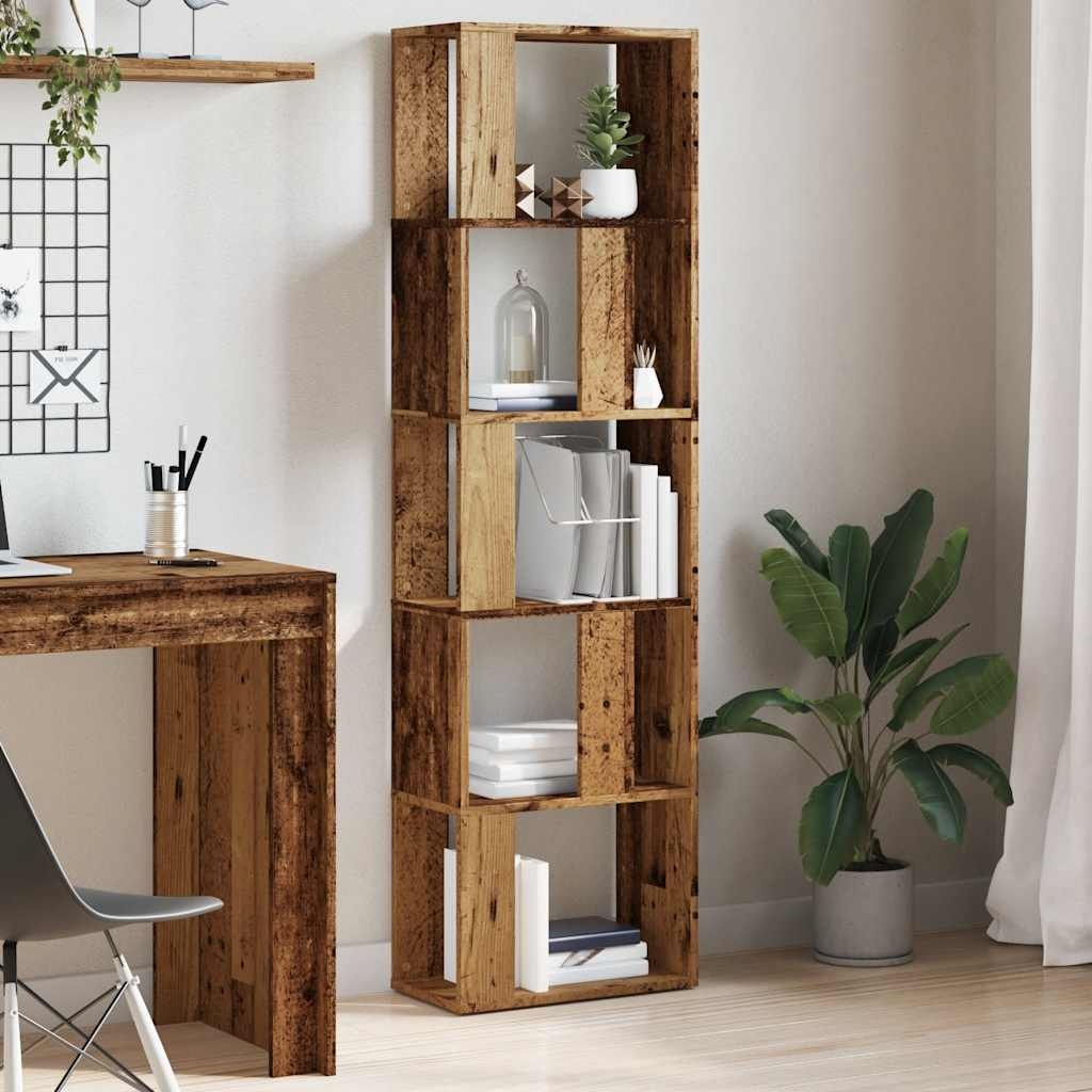 VidaXL Boekenkast 45x24x159 cm bewerkt hout oud houtkleurig