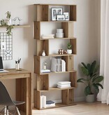 VidaXL Boekenkast 80x24x192 cm bewerkt hout artisanaal eikenkleur