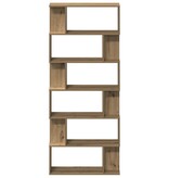 VidaXL Boekenkast 80x24x192 cm bewerkt hout artisanaal eikenkleur