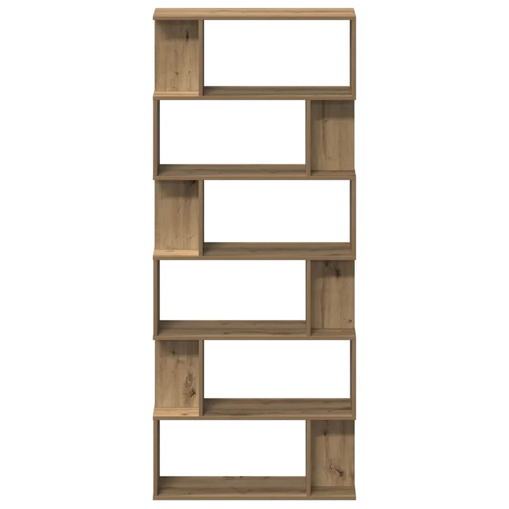 VidaXL Boekenkast 80x24x192 cm bewerkt hout artisanaal eikenkleur